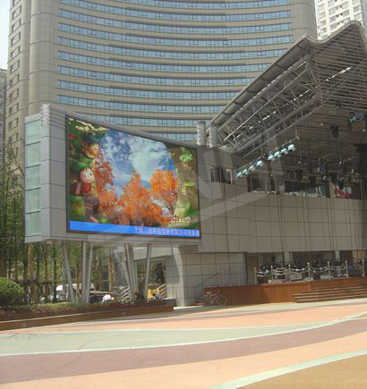 上海市南京东路世纪广场革新工程室外全黑色LED显现屏