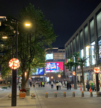 杭州西湖“醉”美聪明路灯