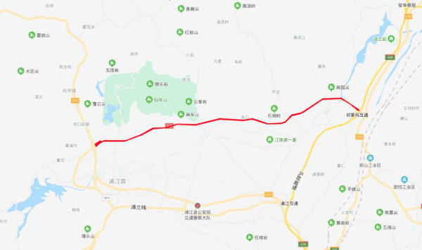 351国道浦江段路子照明